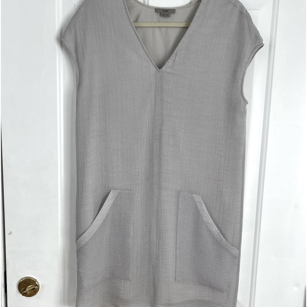 Helmut light grey lined dress